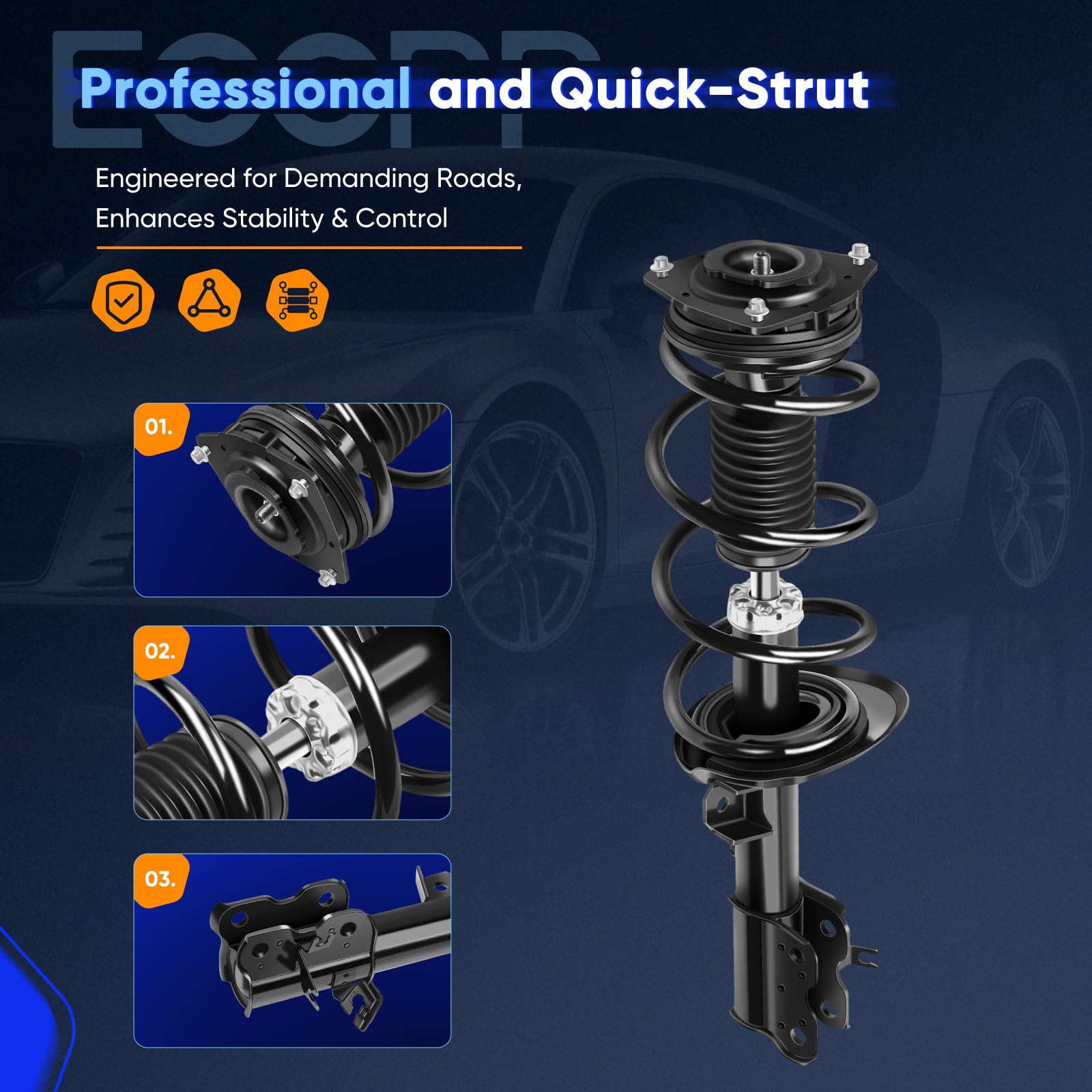 Amazon.com: ECCPP Complete Struts Spring Assembly Front Struts